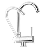 RUBINETTO MISCELATORE MONOCOMANDO CROMATO PER LAVELLO A CANNA RECLINABILE PER SOTTO FINESTRA SERIE STICK